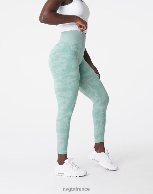 femmes XJRR2672 vert sauge aptitude NVGTN legging camouflage sans couture