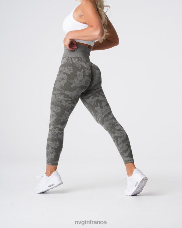 femmes XJRR2675 vert kaki aptitude NVGTN legging camouflage sans couture