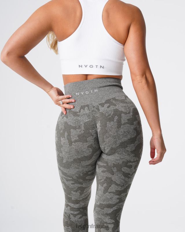 femmes XJRR2675 vert kaki aptitude NVGTN legging camouflage sans couture