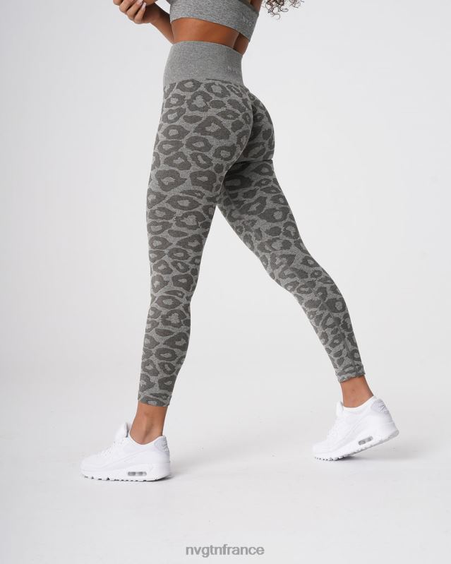 femmes XJRR2685 vert kaki aptitude NVGTN legging léopard sans couture