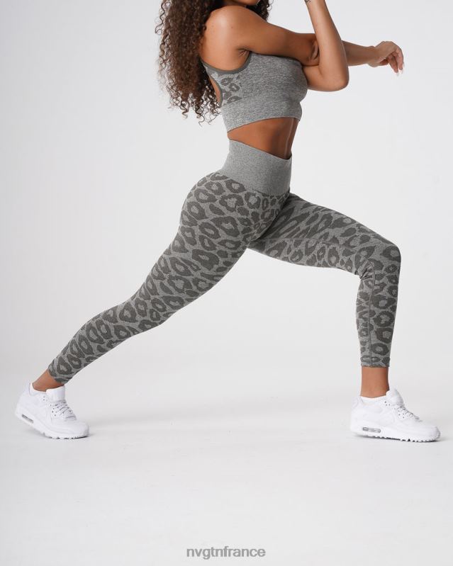 femmes XJRR2685 vert kaki aptitude NVGTN legging léopard sans couture