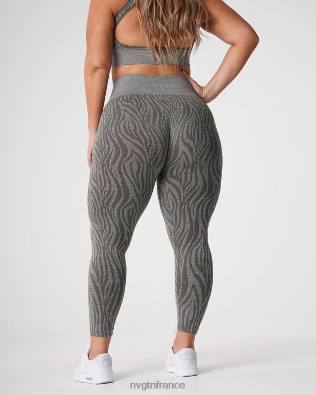 femmes XJRR2687 vert kaki aptitude NVGTN leggings sans couture zèbre