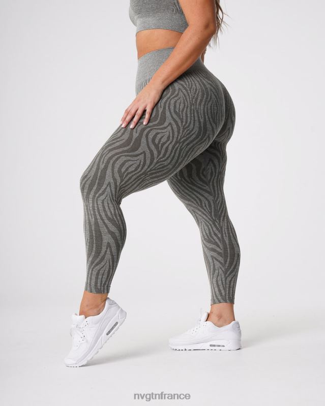 femmes XJRR2687 vert kaki aptitude NVGTN leggings sans couture zèbre