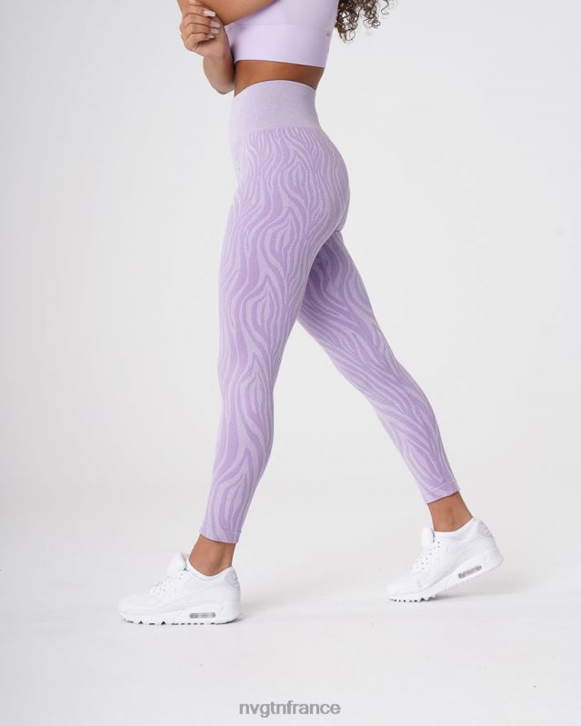 femmes XJRR2690 lilas aptitude NVGTN leggings sans couture zèbre