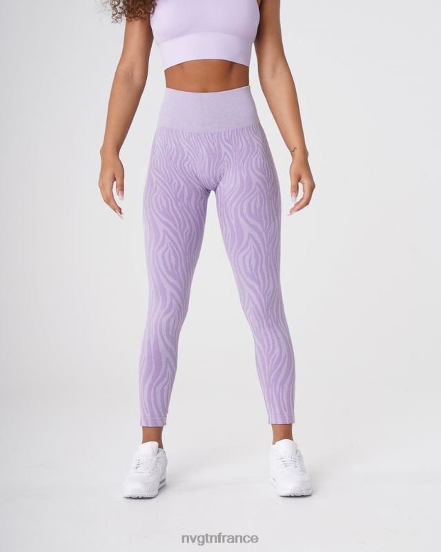femmes XJRR2690 lilas aptitude NVGTN leggings sans couture zèbre