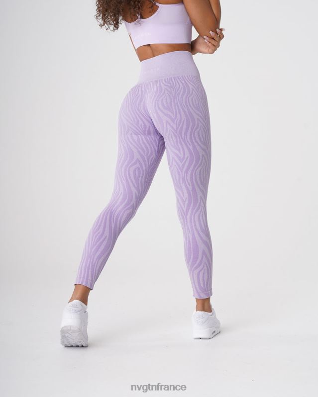 femmes XJRR2690 lilas aptitude NVGTN leggings sans couture zèbre