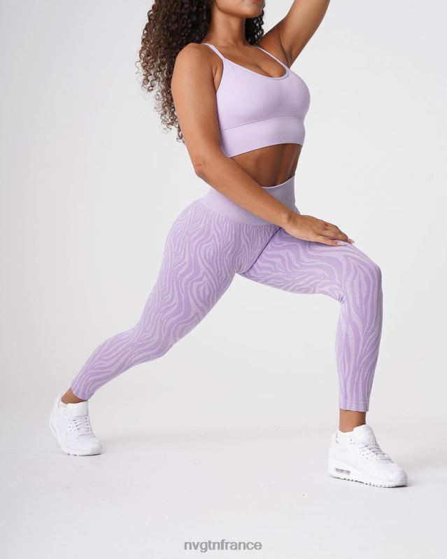 femmes XJRR2690 lilas aptitude NVGTN leggings sans couture zèbre