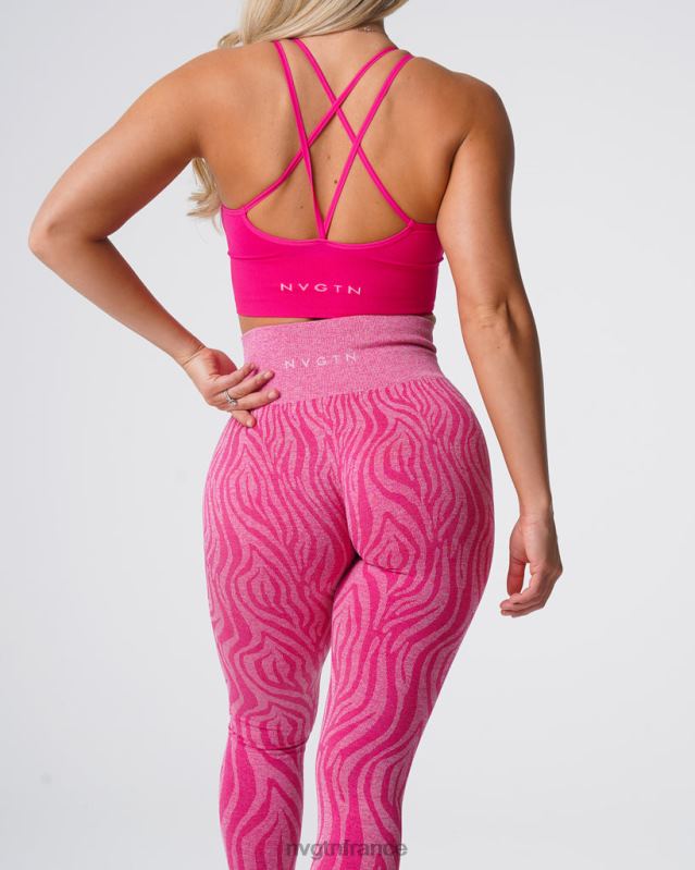 femmes XJRR2691 fuchsia aptitude NVGTN leggings sans couture zèbre