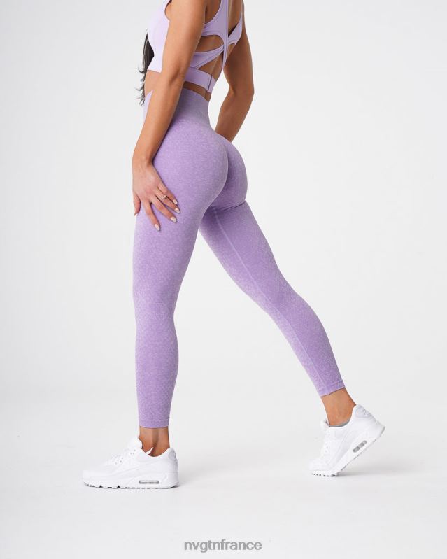 femmes XJRR2692 lilas aptitude NVGTN leggings sans couture en peau de serpent