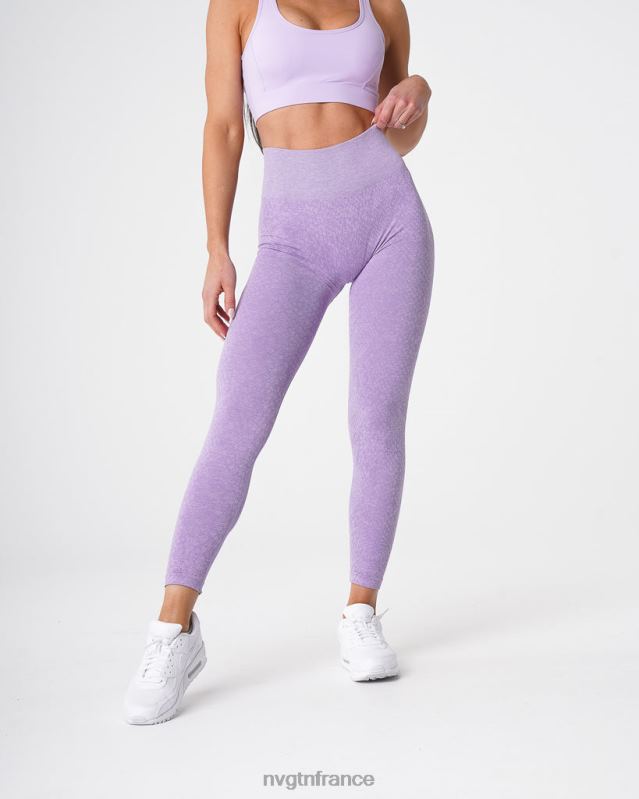 femmes XJRR2692 lilas aptitude NVGTN leggings sans couture en peau de serpent