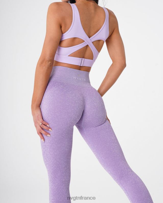 femmes XJRR2692 lilas aptitude NVGTN leggings sans couture en peau de serpent