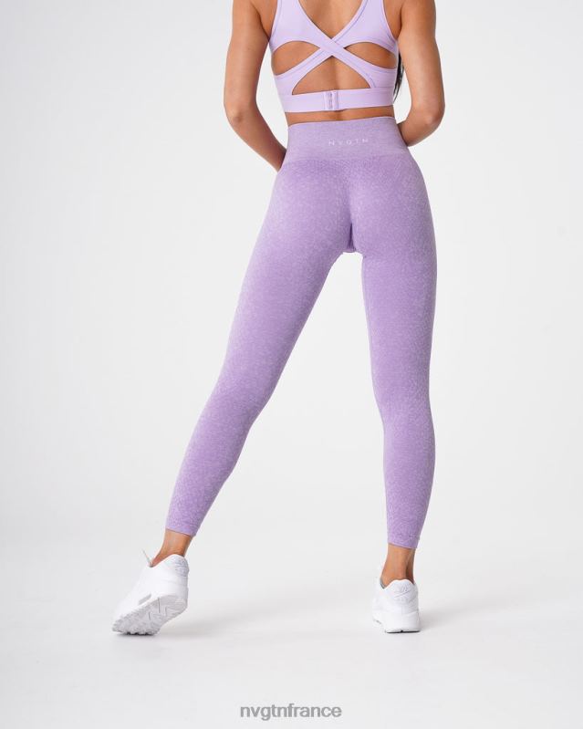 femmes XJRR2692 lilas aptitude NVGTN leggings sans couture en peau de serpent