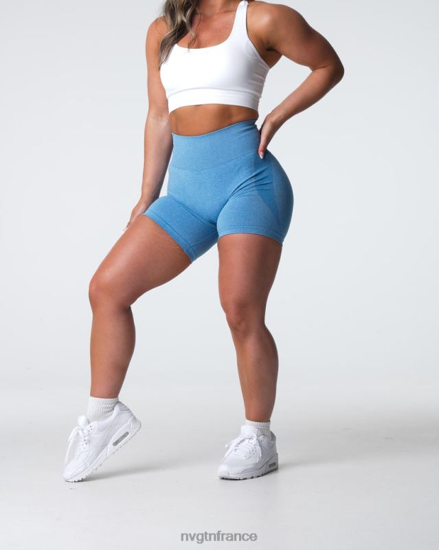 femmes XJRR2325 bleu ciel aptitude NVGTN short contour sans coutures