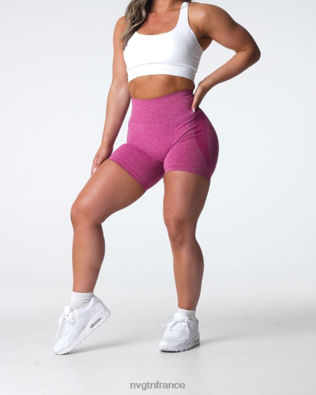 femmes XJRR2331 cramoisi aptitude NVGTN short contour sans coutures