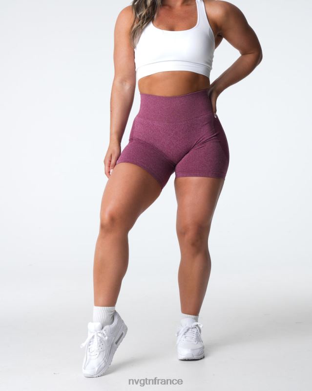 femmes XJRR2337 bordeaux aptitude NVGTN short contour sans coutures