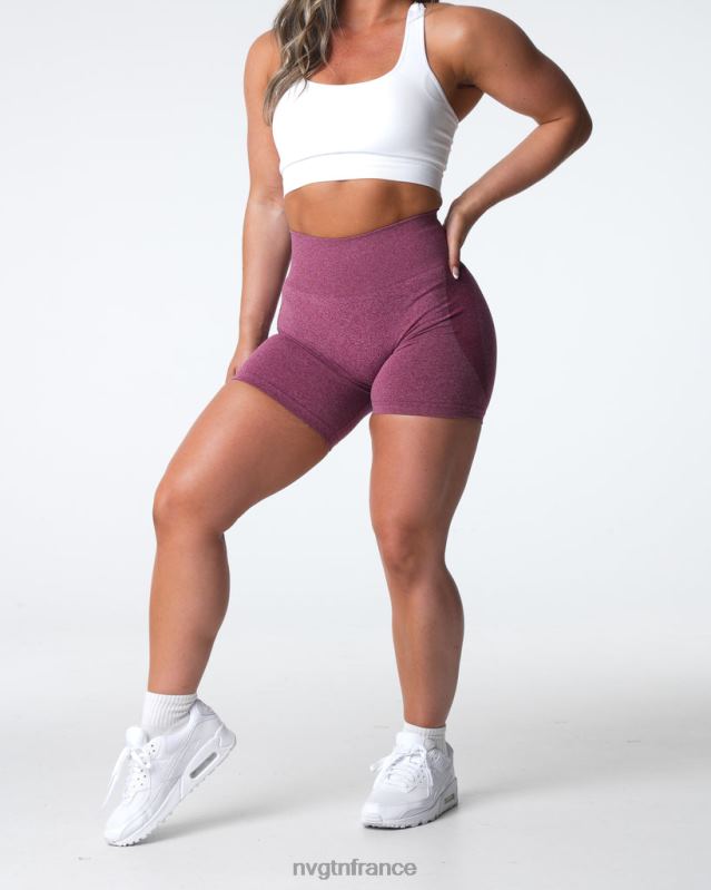 femmes XJRR2337 bordeaux aptitude NVGTN short contour sans coutures