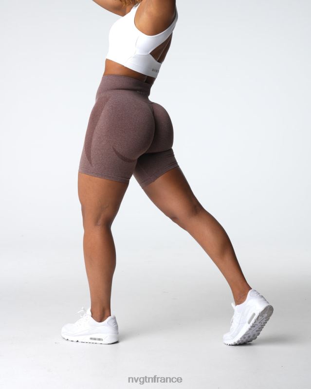femmes XJRR2338 cacao aptitude NVGTN short contour sans coutures