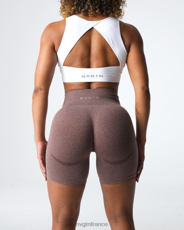 femmes XJRR2338 cacao aptitude NVGTN short contour sans coutures