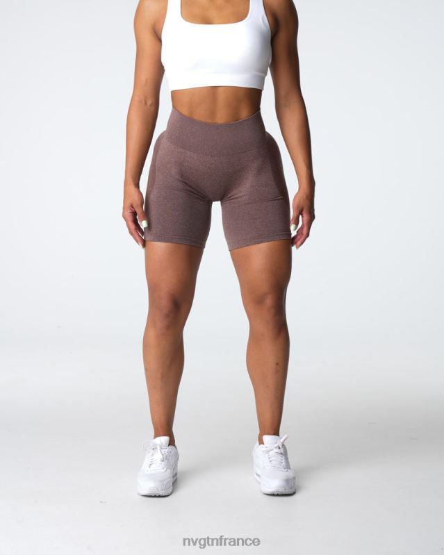 femmes XJRR2338 cacao aptitude NVGTN short contour sans coutures