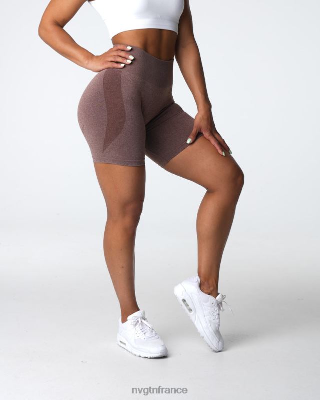 femmes XJRR2338 cacao aptitude NVGTN short contour sans coutures