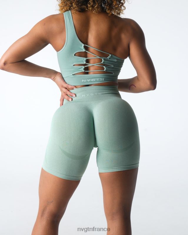 femmes XJRR2339 vert sauge aptitude NVGTN short contour sans coutures