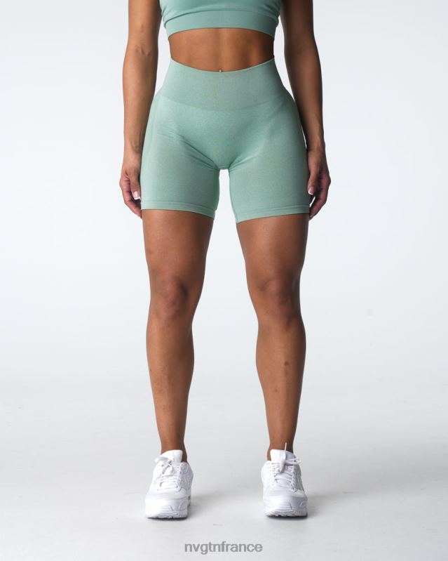 femmes XJRR2339 vert sauge aptitude NVGTN short contour sans coutures