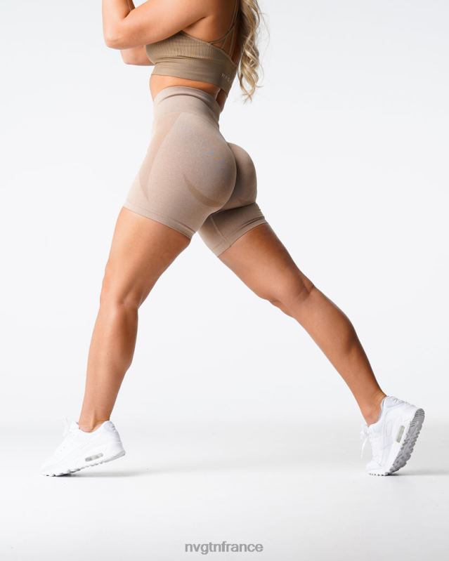 femmes XJRR2342 beige aptitude NVGTN short contour sans coutures