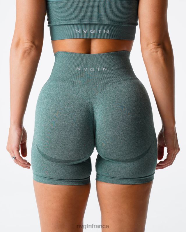 femmes XJRR2345 forêt verte aptitude NVGTN short contour sans coutures