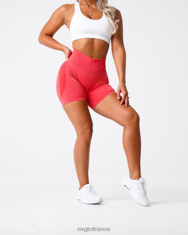 femmes XJRR2350 pomme de bonbon aptitude NVGTN short contour sans coutures