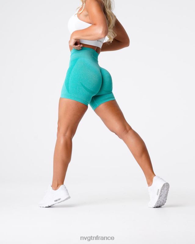 femmes XJRR2351 turquoise aptitude NVGTN short contour sans coutures