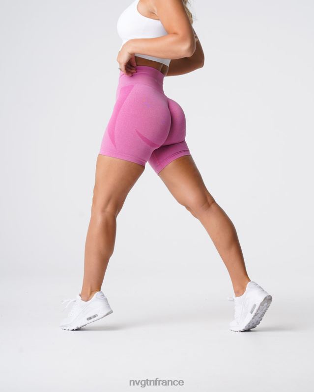 femmes XJRR2353 bubble gum rose aptitude NVGTN short contour sans coutures