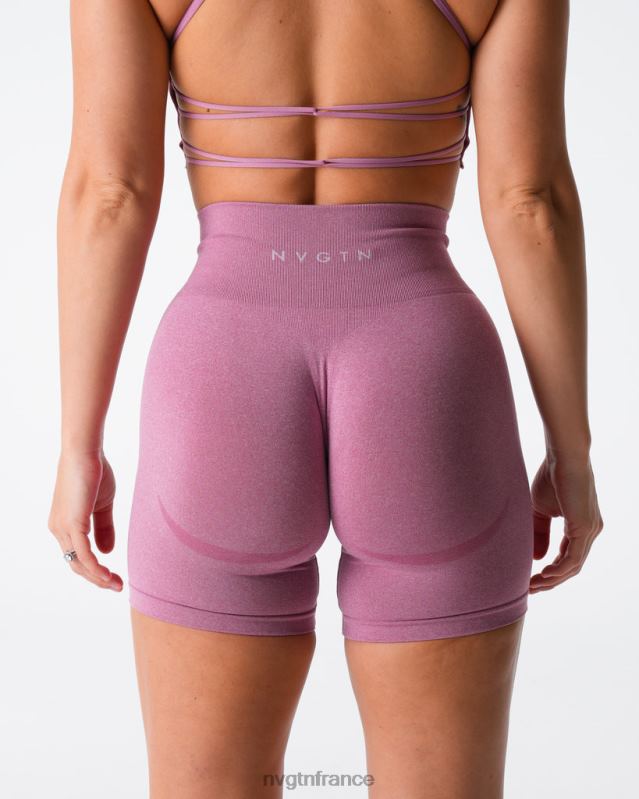 femmes XJRR2356 rose pastel aptitude NVGTN short contour sans coutures