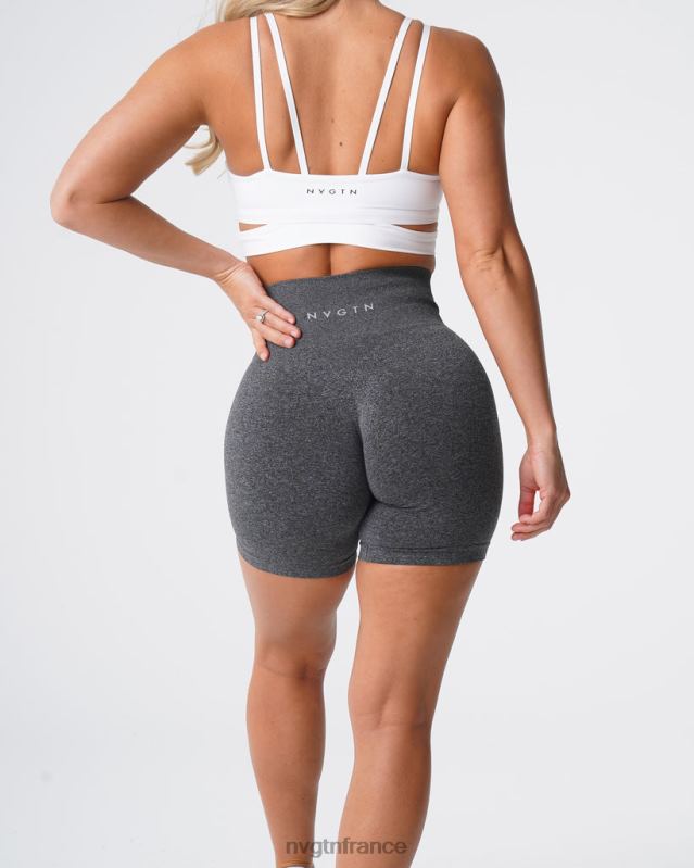 femmes XJRR2357 noir moucheté aptitude NVGTN short pro sans couture