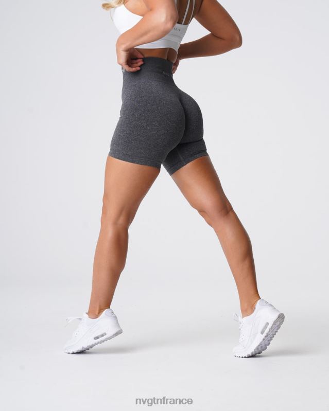 femmes XJRR2357 noir moucheté aptitude NVGTN short pro sans couture