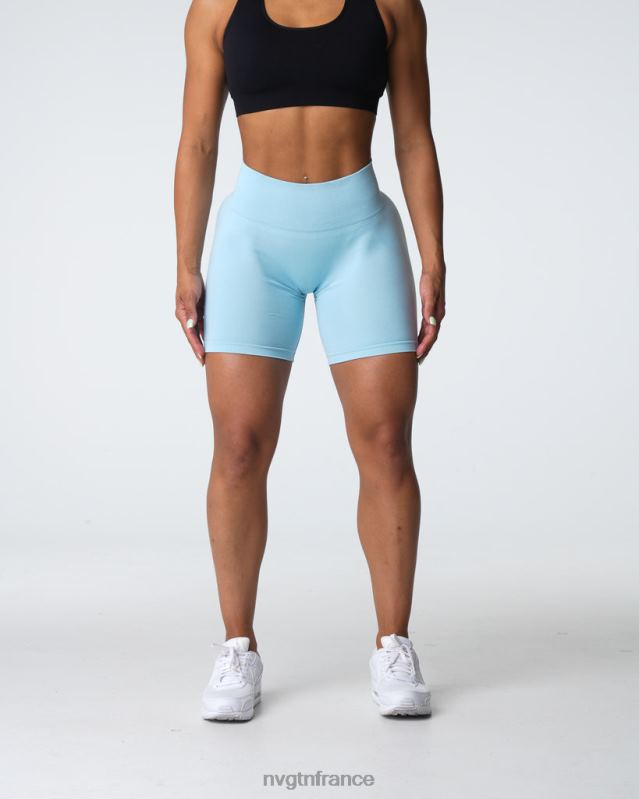 femmes XJRR2360 bleu pastel aptitude NVGTN short pro sans couture