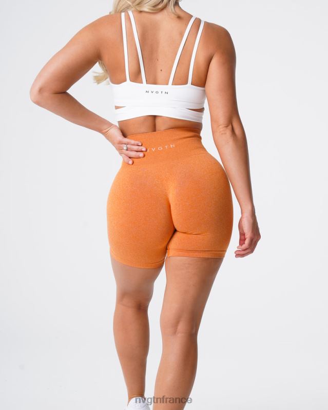 femmes XJRR2365 orange brûlée aptitude NVGTN short pro sans couture