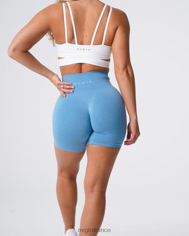 femmes XJRR2366 bleu ciel aptitude NVGTN short pro sans couture