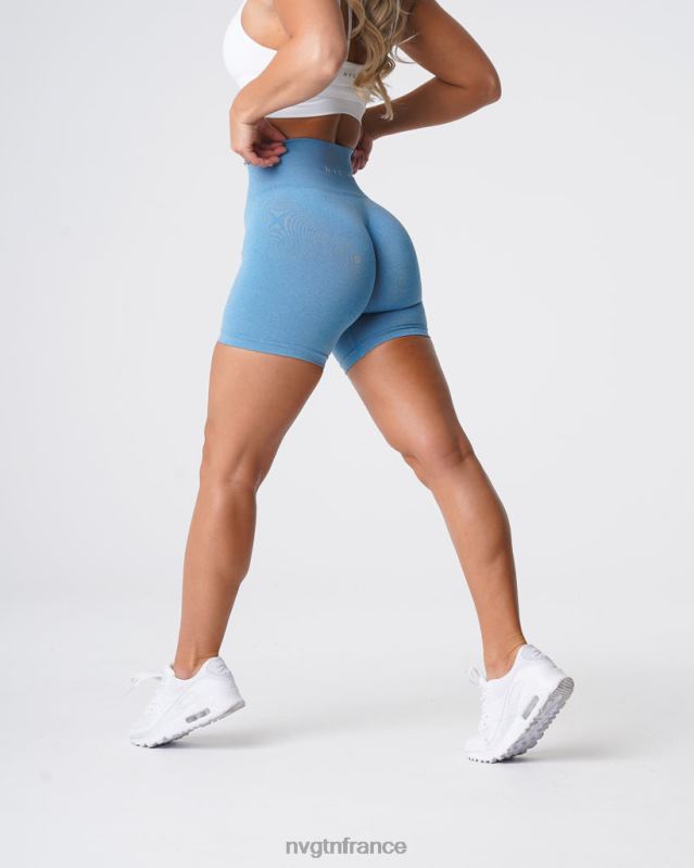 femmes XJRR2366 bleu ciel aptitude NVGTN short pro sans couture
