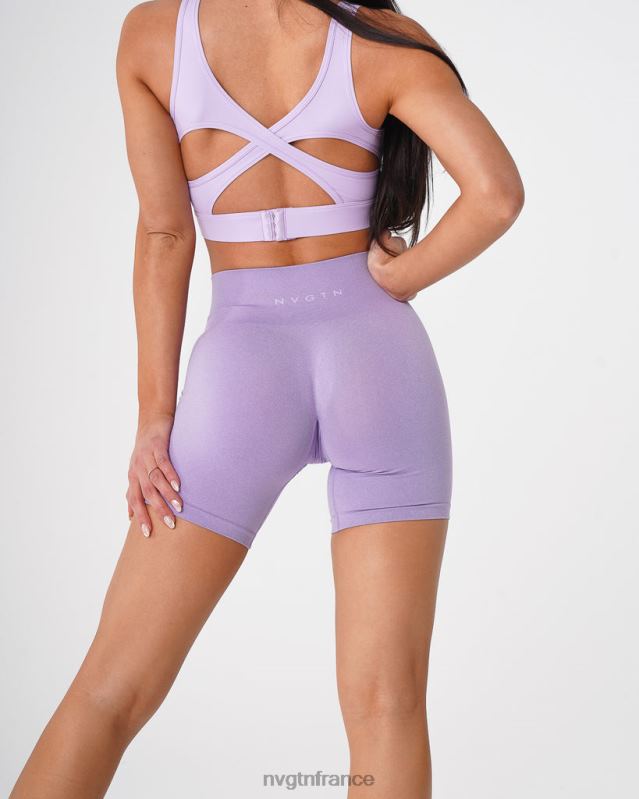 femmes XJRR2367 lilas aptitude NVGTN short pro sans couture