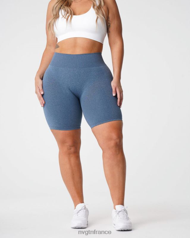 femmes XJRR2371 bleu ardoise aptitude NVGTN short pro sans couture
