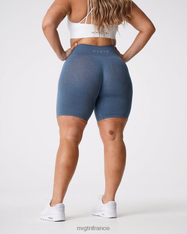 femmes XJRR2371 bleu ardoise aptitude NVGTN short pro sans couture