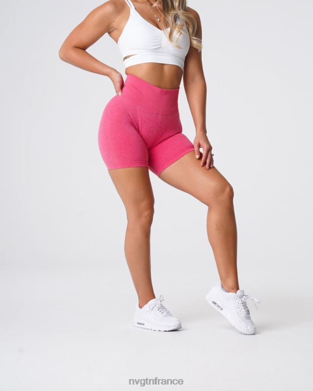 femmes XJRR2375 rose vif aptitude NVGTN short pro sans couture