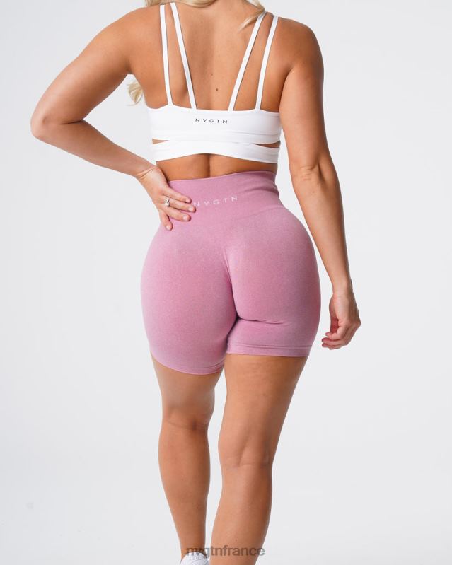 femmes XJRR2384 rose pastel aptitude NVGTN short pro sans couture
