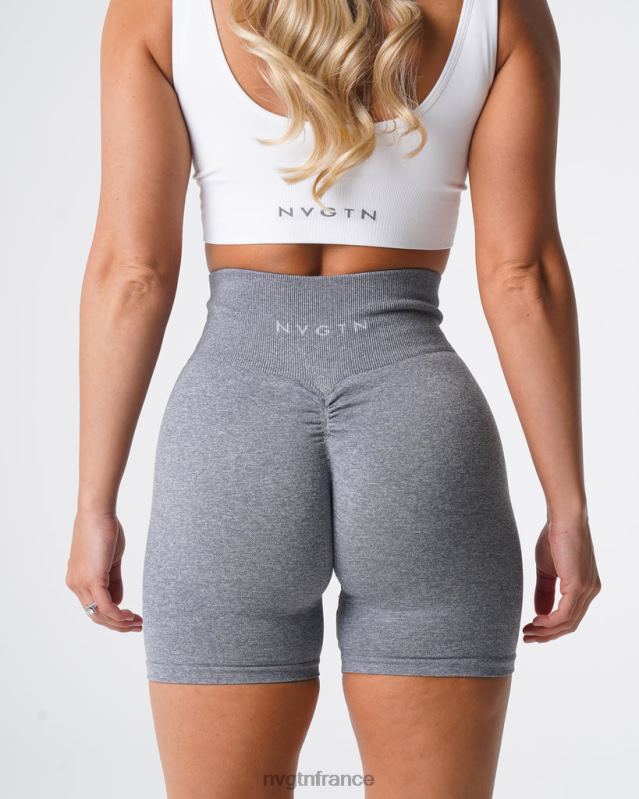 femmes XJRR2394 gris aptitude NVGTN short froissé sans coutures