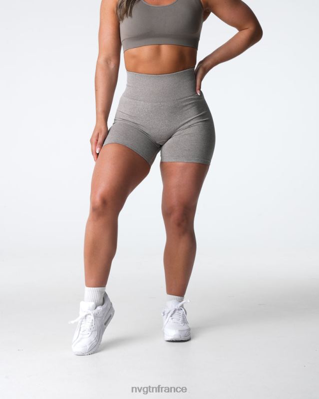 femmes XJRR2395 taupe aptitude NVGTN short froissé sans coutures