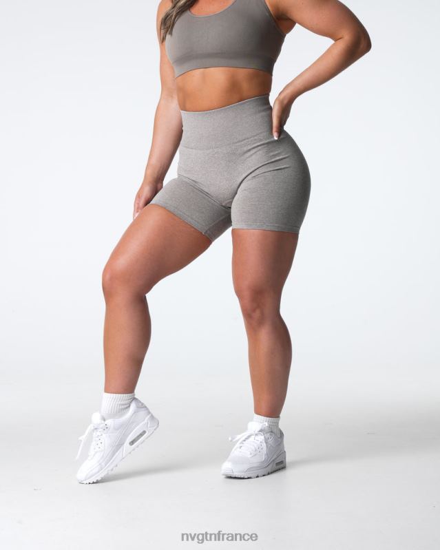 femmes XJRR2395 taupe aptitude NVGTN short froissé sans coutures