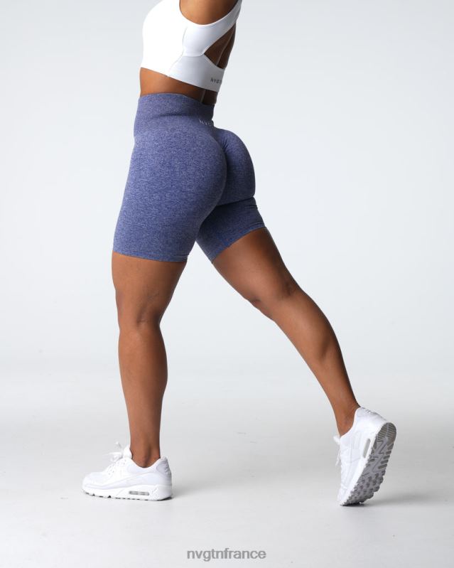 femmes XJRR2400 indigo aptitude NVGTN short froissé sans coutures