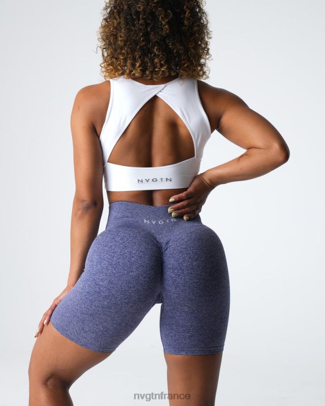 femmes XJRR2400 indigo aptitude NVGTN short froissé sans coutures