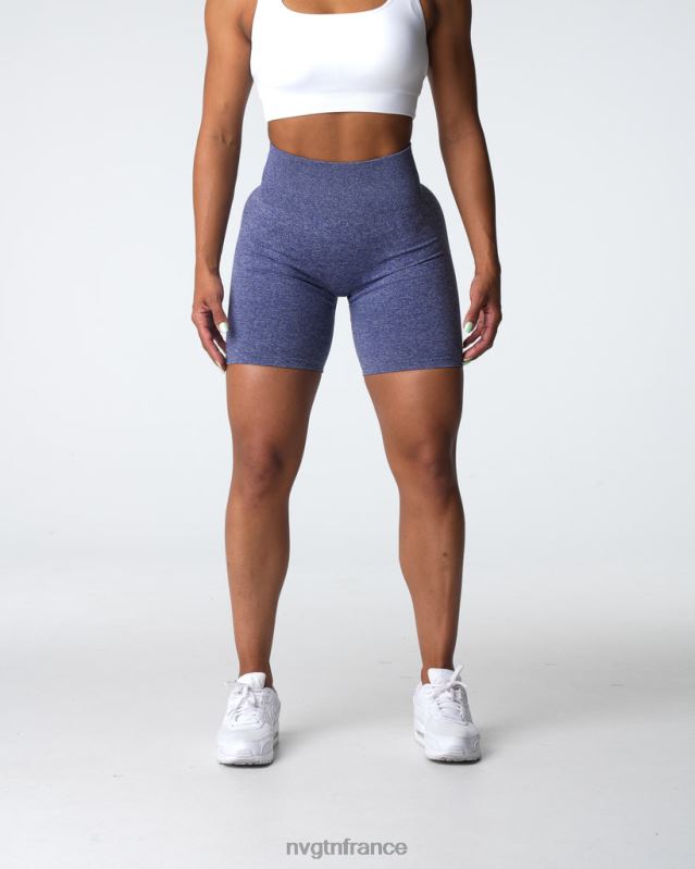femmes XJRR2400 indigo aptitude NVGTN short froissé sans coutures