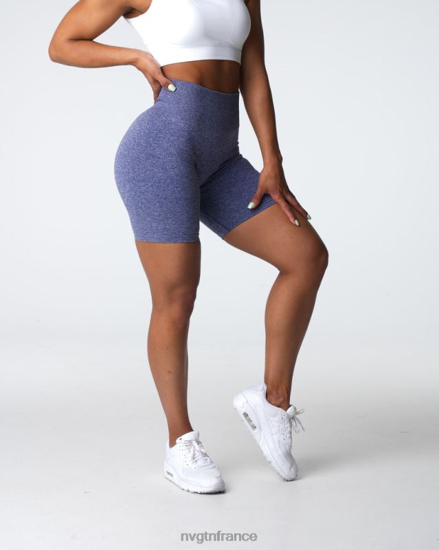 femmes XJRR2400 indigo aptitude NVGTN short froissé sans coutures